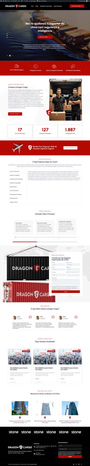Projeto Dragon Cargo desenvolvido pela Hiper Sites