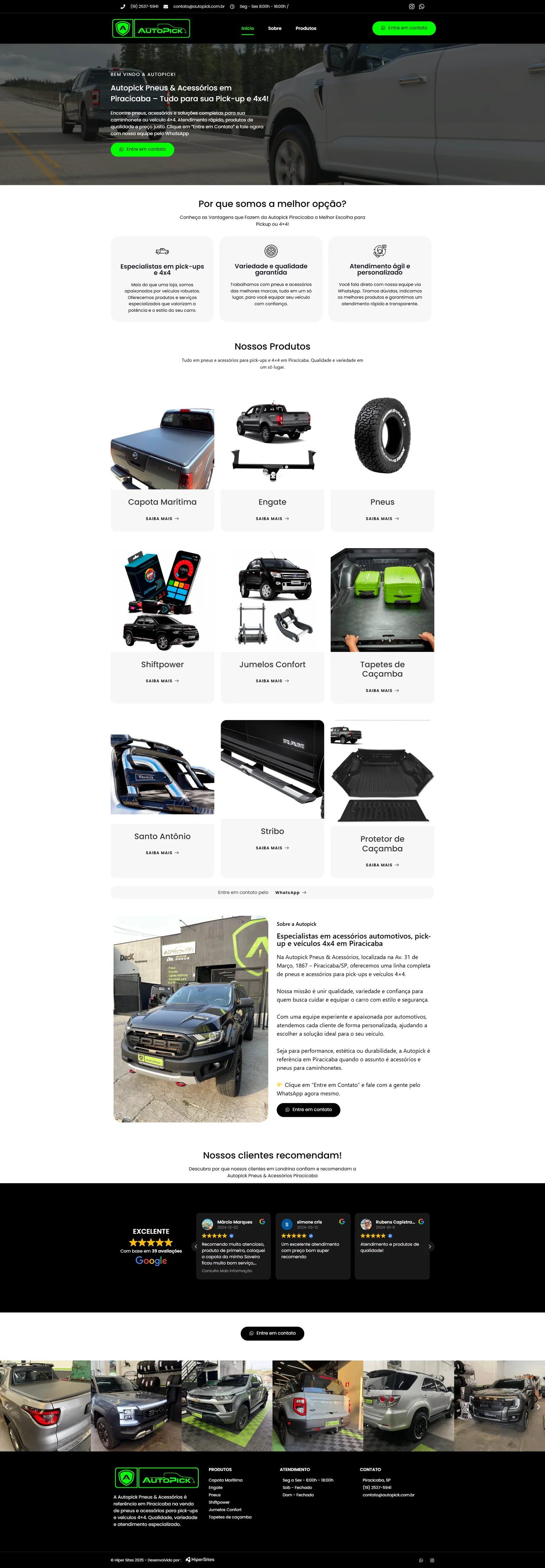 Projeto Auto Pick desenvolvido pela Hiper Sites